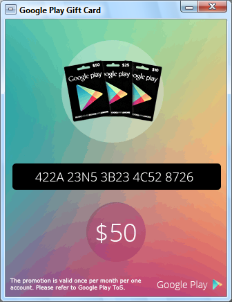 50 Free Google Play Gift Card Rare Software Skip to gift card setup. 50 free google play gift card rare