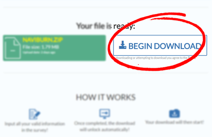 Blue Download Button